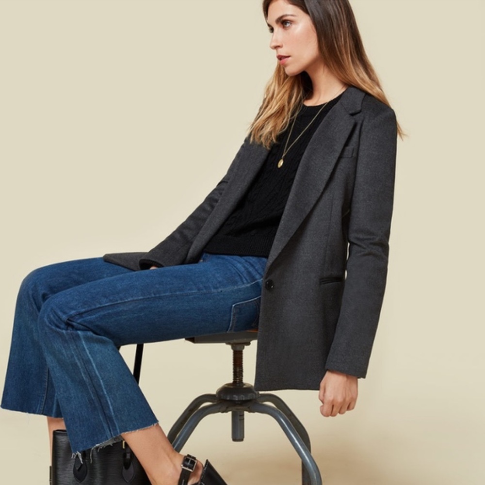 Reformation Carnaby black coat blazer NWT SZ S